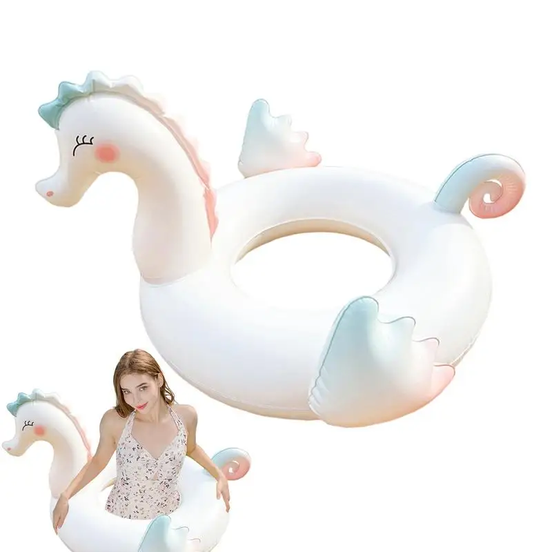 

Canopy Float For Adult Inflatable Pool Ring With Canopy Foldable Portable Swimming Ring For Backyards Lakes Beaches Families