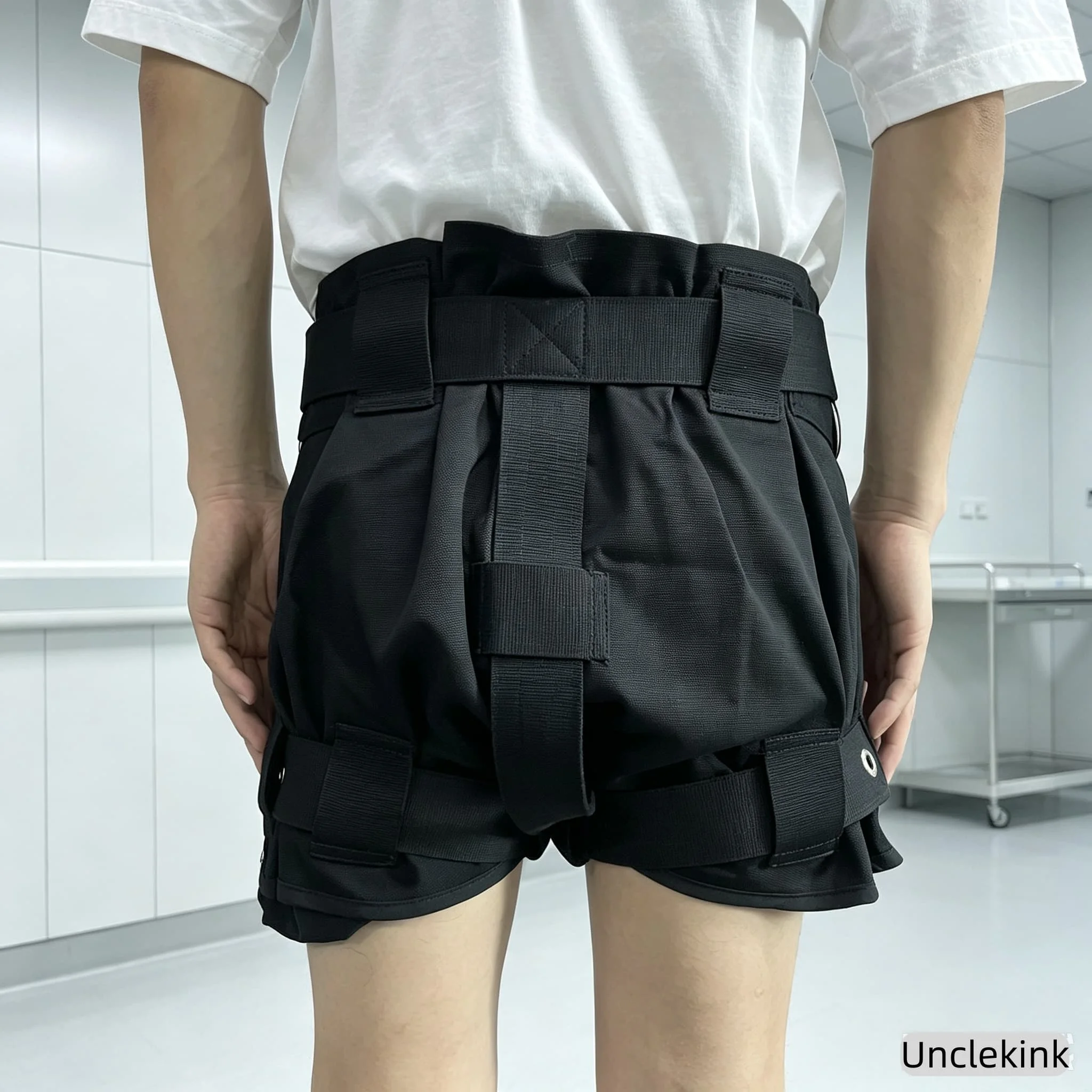 Medical Restraint Harness Full Suspender Set Heavy Duty Diaper Cover Shorts Adjustable Restraint Gear Magnetic Lock for Patients view 6