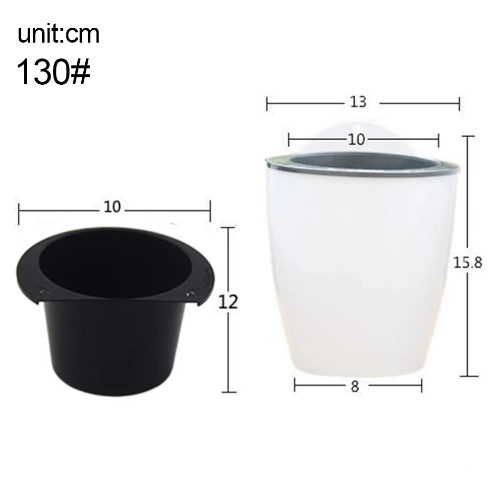 Vasi da giardinaggio Vaso da fiori portatile in resina rotondo auto irrigazione trasparente bianco cortile giardino casa cesto per piantare