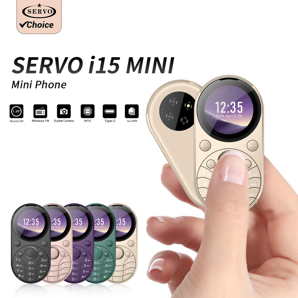 SERVO i15 Mini Circular Mobile Phone 1.39