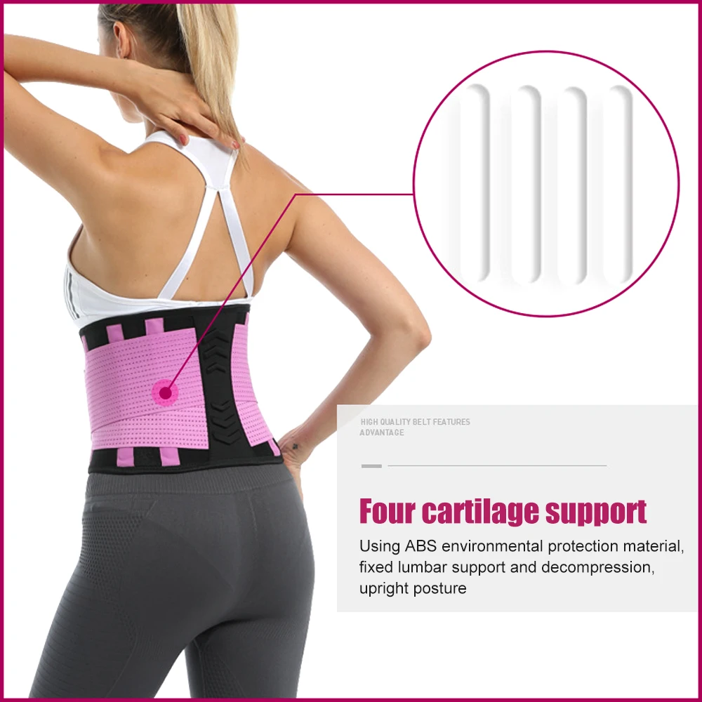 1 Piece Sports Waist Brace for Lower Back Pain, Back Support Belt Breathable Lower Back Pain Relief for Herniated Disc, Sciatica