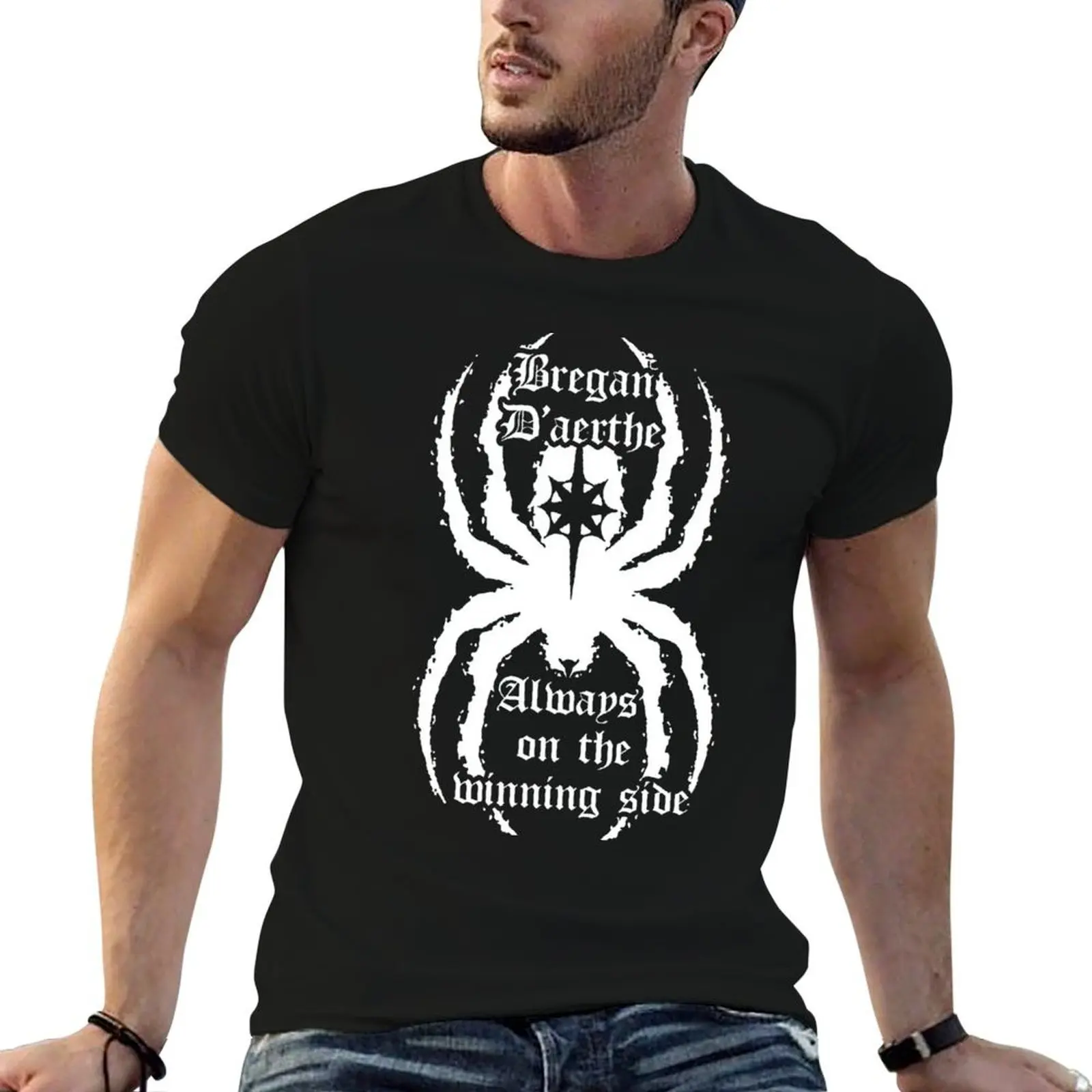 Winning Side Forgotten Realms Icewind Dale Drow Drizzt T-Shirt cheap stuff Luxury man black t shirts for men