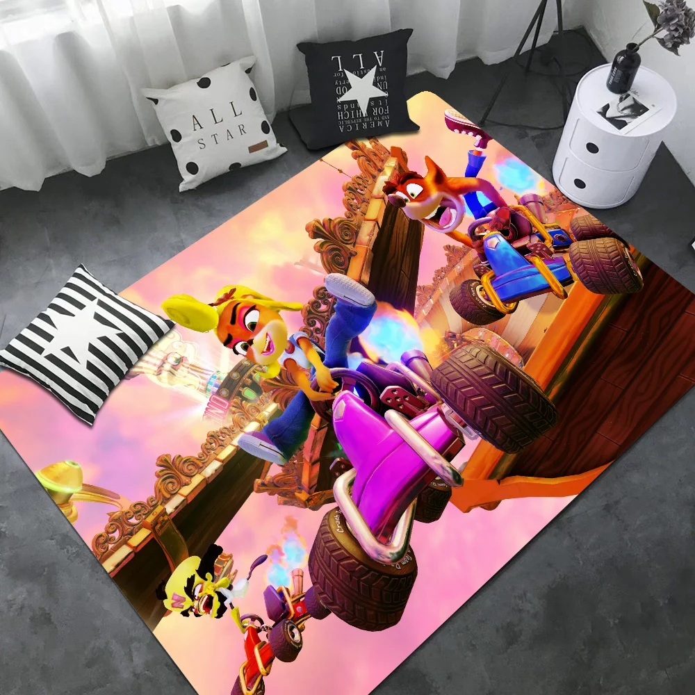 Game Crash-Bandicoot Hallway Carpet Non-Slip Laundry Room Mat Laundry Decor Balcony Child Living Room Bedside Area Rugs