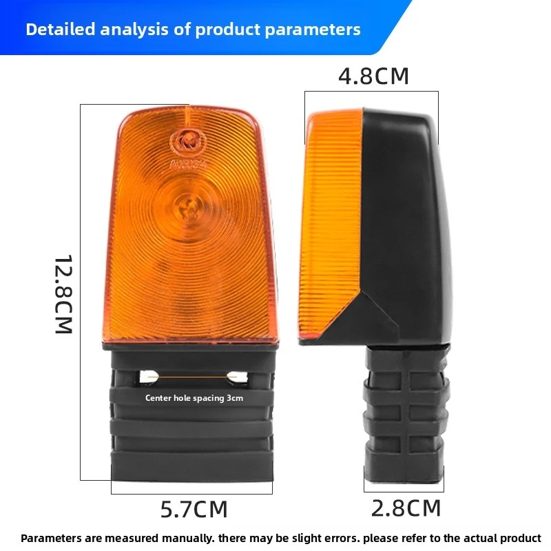 1 Pair WY125 Turn Signal Indicator Lights, Motorcycle Amber Blinker Lamps for Wuyang Honda 125cc Motorbike.