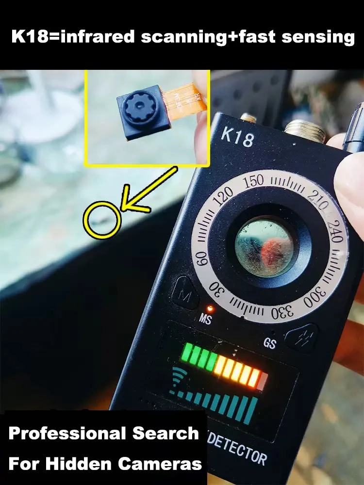 

1MHz-6.5GHz Wireless RF Signal Scan,Hidden Camera/GPS Tracker Detector,GSM Audio Bug Finder Detection,Portable Anti-Spy Gadgets