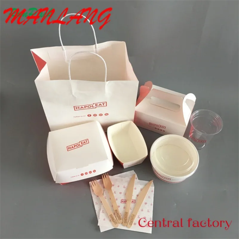 Takeaway Entrega Eco Friendly Paper Box, caixas De Embalagem Personalizada, embalagem De Fast Food