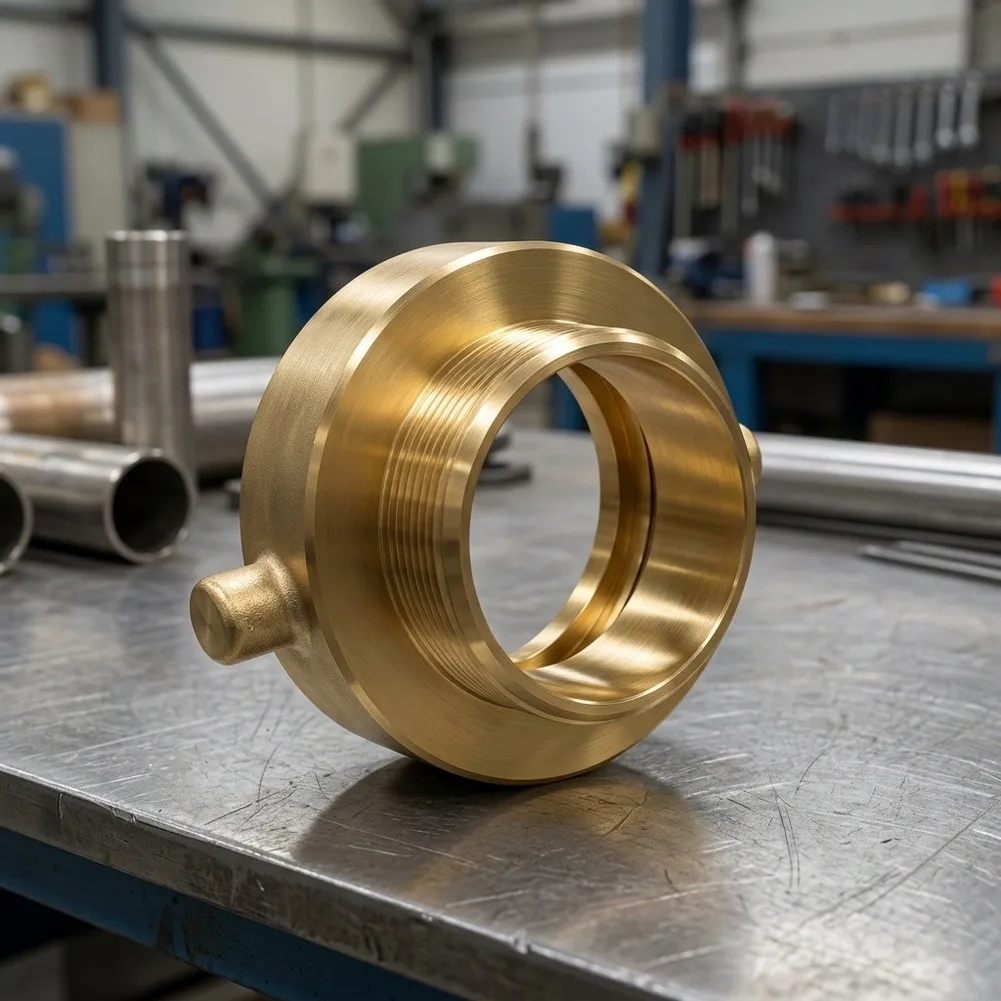 Brass Fire Hydrant Adapter 2-1/2 For NST to 2 NPT Quick Connect Fitting for Compatibility with Fire Hose and PVC Pipe Systems