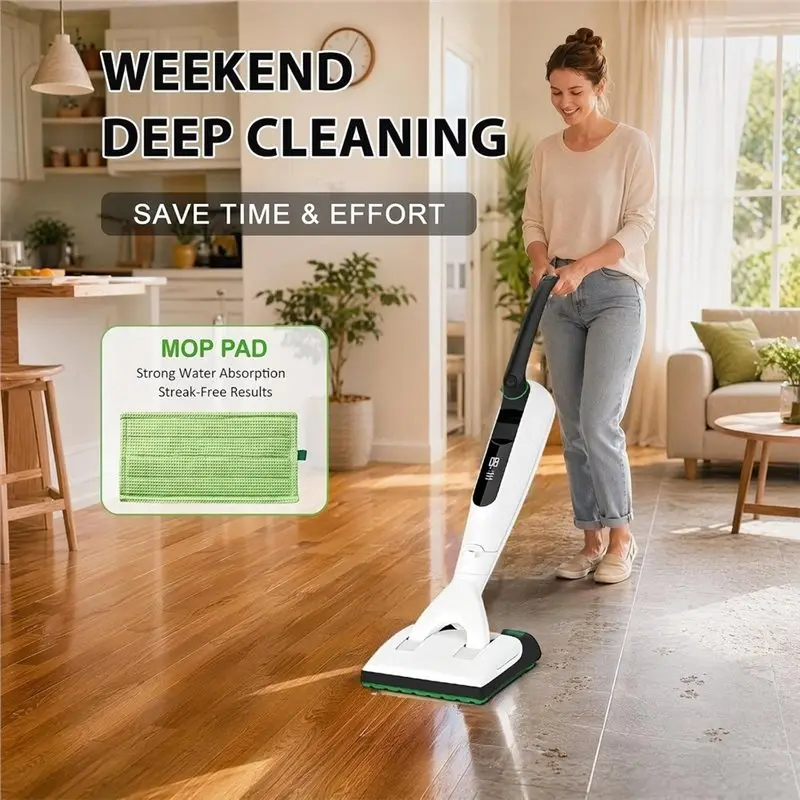 DTEN-Pack Of 6 Microfiber Floor Mop Pads Washable And Reusable For Vorwerk Hard Floor Vacuum Cleaner Models MF600 SP600 SPB100 S