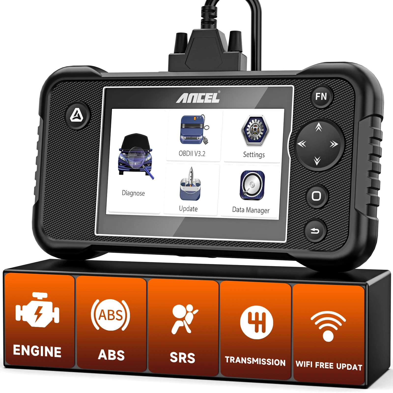 FX3000 Elite OBD2 Автоматический сканер ABS AT Подушка безопасности Двигатель Световой считыватель кодов Регистрация аккумулятора ODB OBD 2 Автомобильные диагностические инструменты