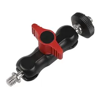 Ball Head Clamp W/ 1/4inch -20 Thread Ballhead Clamp Clip Rotatable Ball Mount Clamp for GoPro DSLR Camera Monitor LED Light Mic