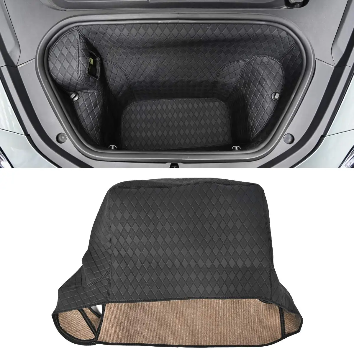 Front Trunk Cargo Mat Binding Carpeted Full Storage Cover Mat Liners Waterproof For Corvette C8 Stingray Coupe HTC Z06 2020-2026