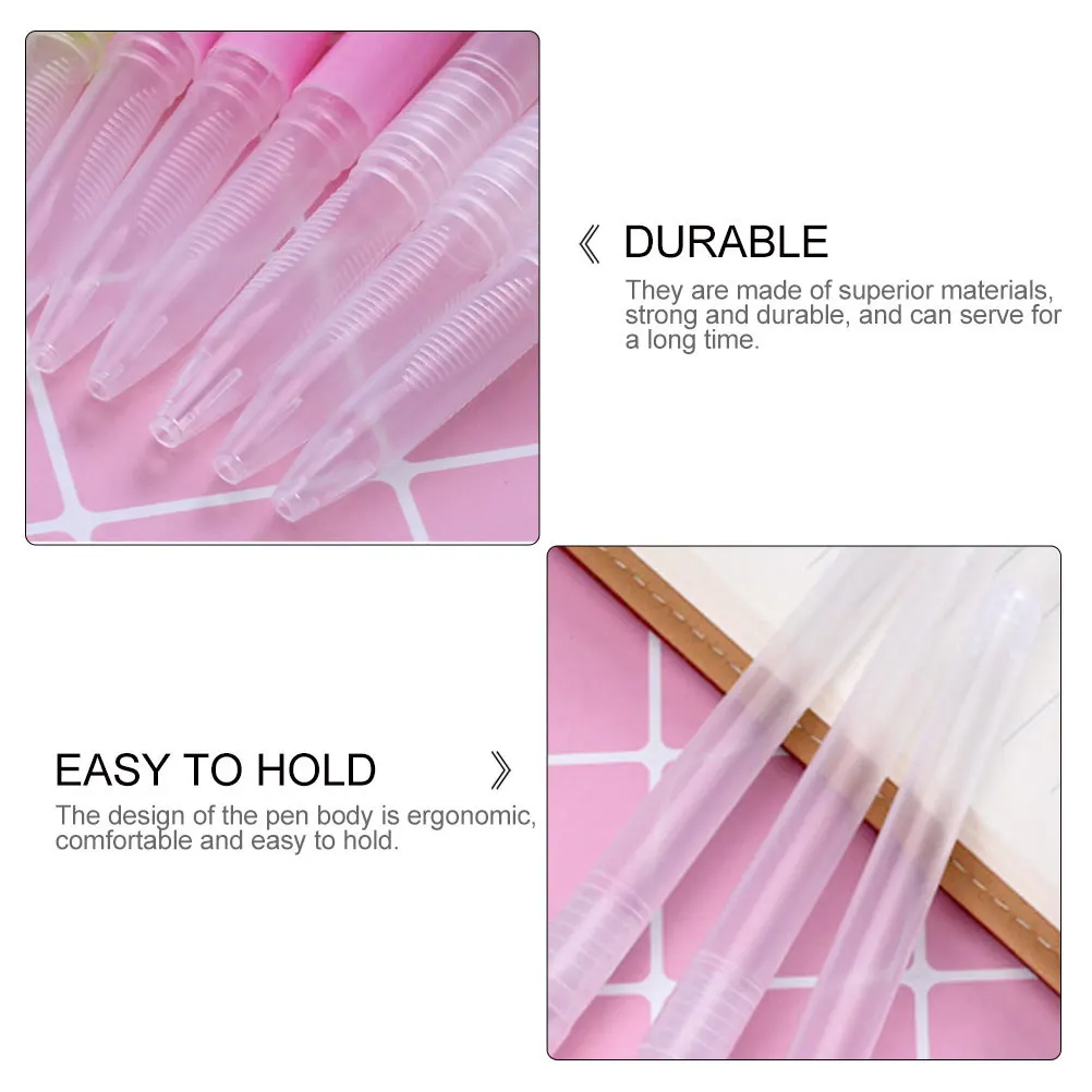 

50Pcs Clear Pen Cases Empty Pen Rods for Refillable Gel Pens Ergonomic Design Leak Proof Storage Shells Student School Office