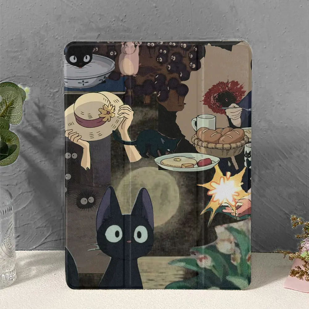 Ipad case Funny black cat pattern 2022Pro 11 Case Air 5 For Funda ipad10th Generation Mini 6 2024 10.2 9.7 8.3in 2018Cover