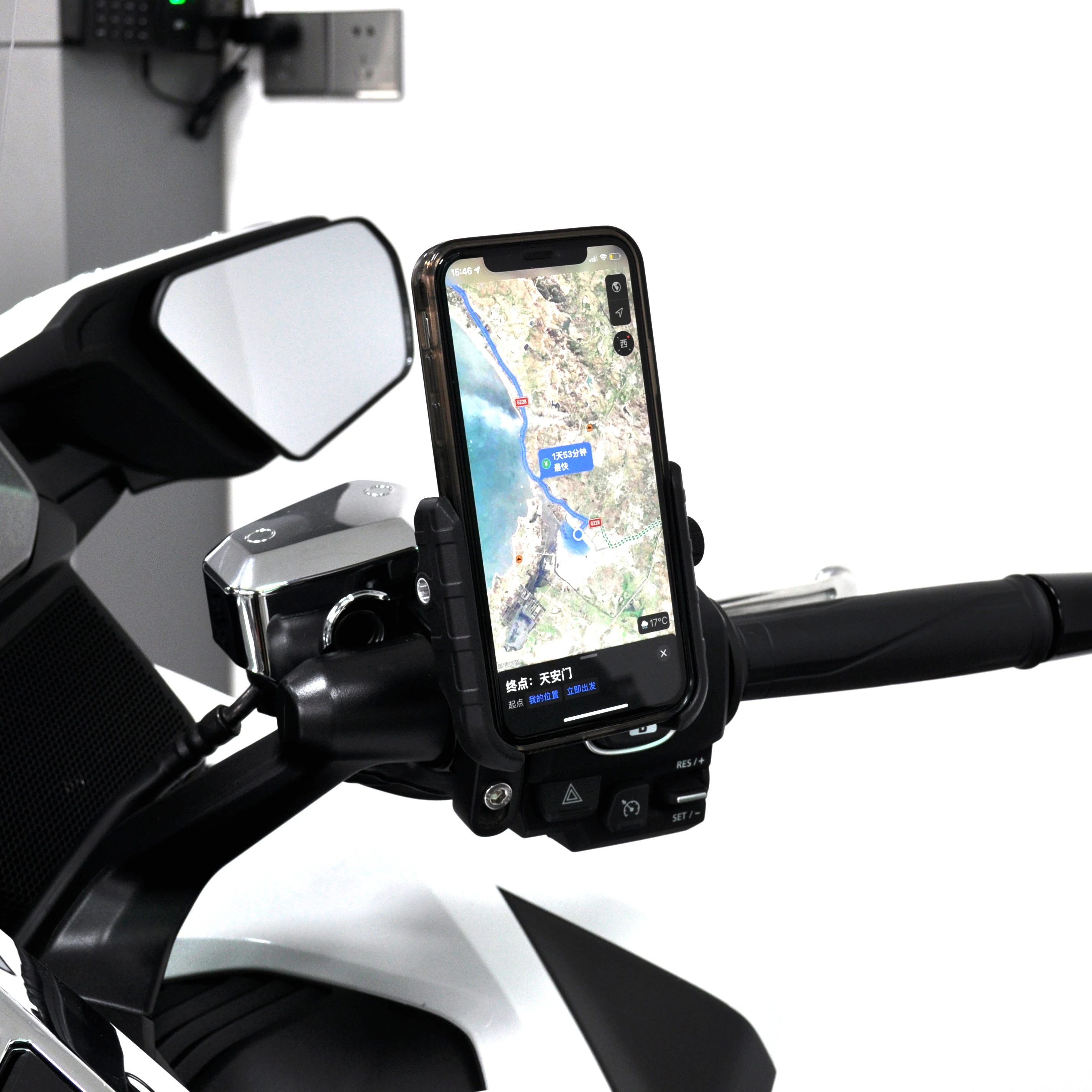 

For Honda Gold Wing GL1800 F6B 2018-2023 Motorcycle Left Handle Mobile GPS Phone Navigation Holder Water Cup Holder