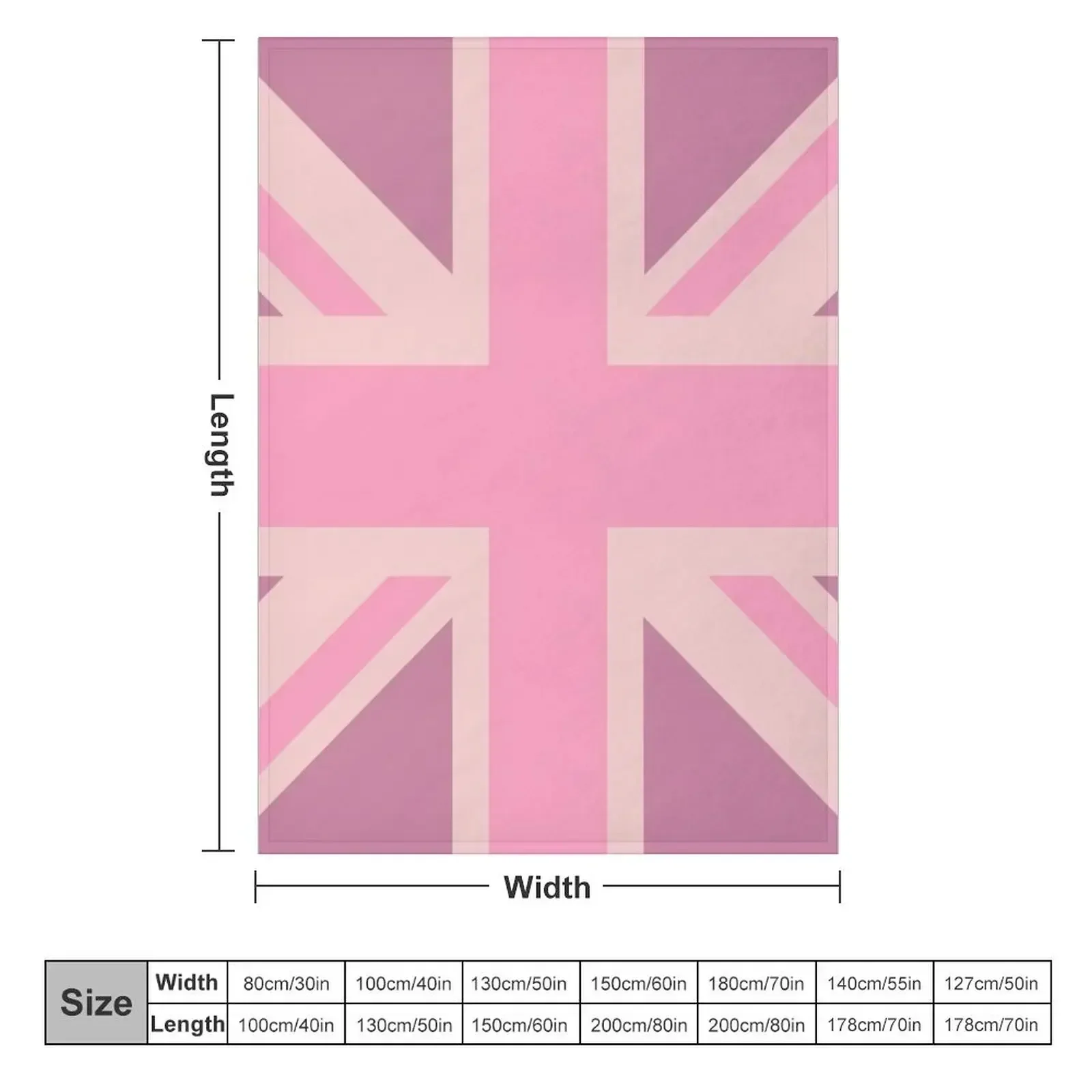 Pink Union Jack Flag Throw Blanket Blankets For Baby Soft Moving Flannel Fabric Blankets