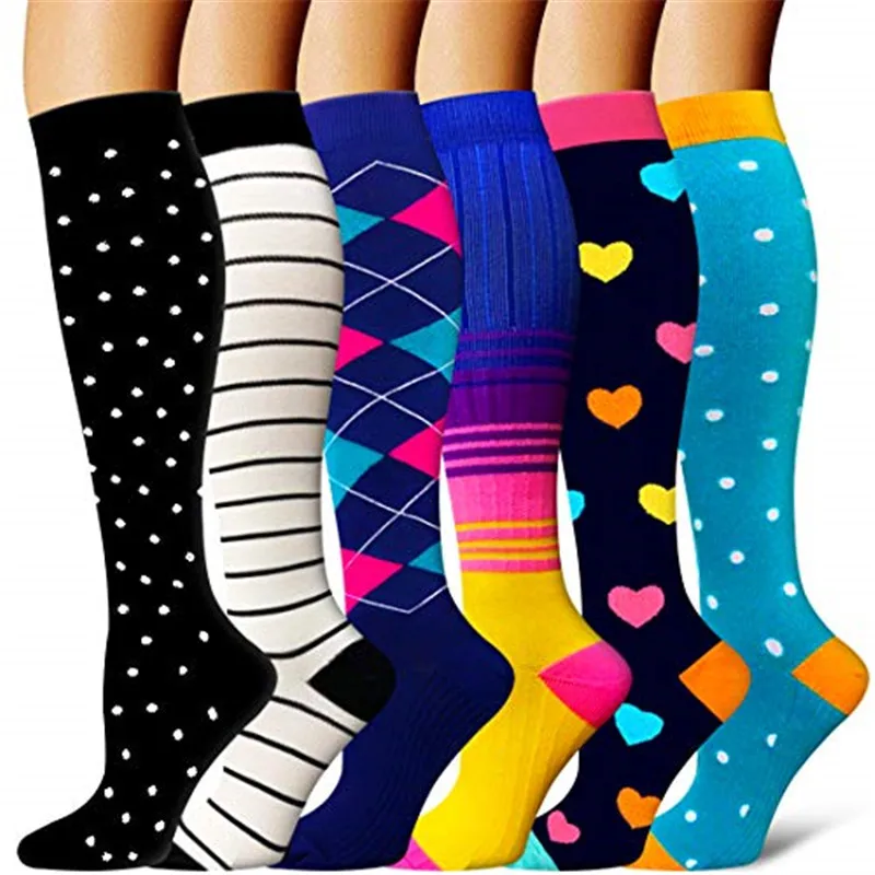 Compression Socks Running Sports Socks 30 MmHg Knee High Travel Pregnant Edema Anti Fatigue Pain Relief Compression Stocking