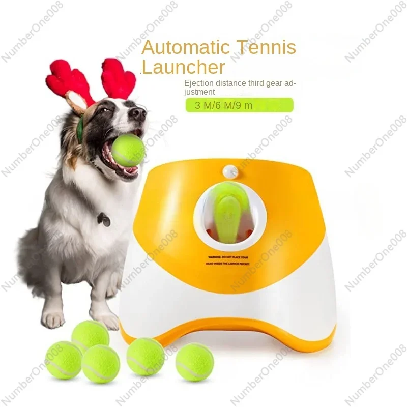 Amazon Pet Automatic Tee Electric Toy Launcher Interactive Dog Toy Tennis Toss Machine Thrower