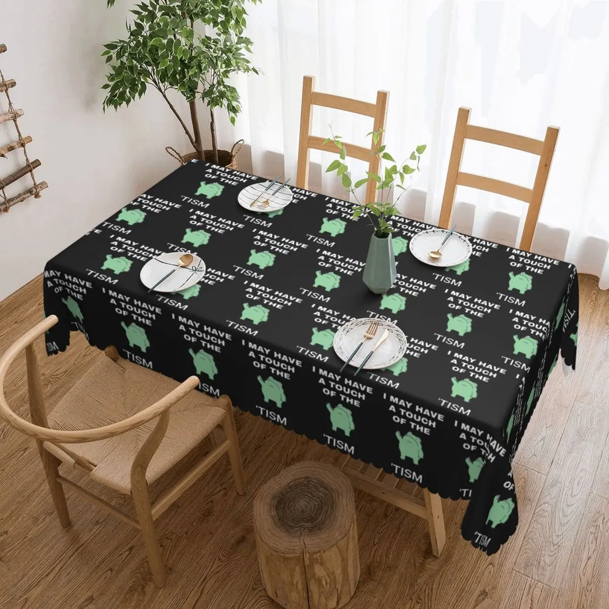I May Have A Touch Of The Tism Tablecloth Restaurant Kitchen Rectangular Tablecloth Tablecloth Outdoor Dining Table Cover