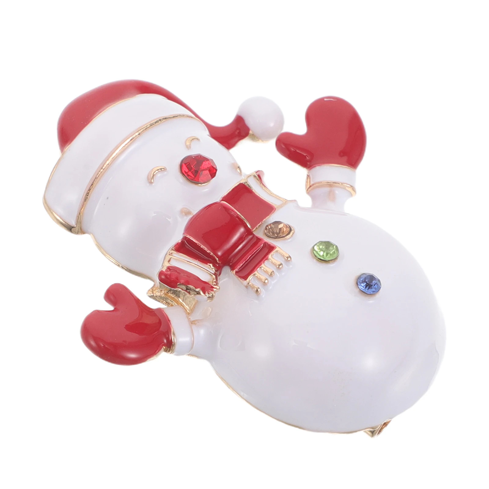 

Christmas Snowman Brooch Pin Cute Enamel Alloy Lapel Badge for Women Winter Coat Accessories Holiday Party Bag Stuffers