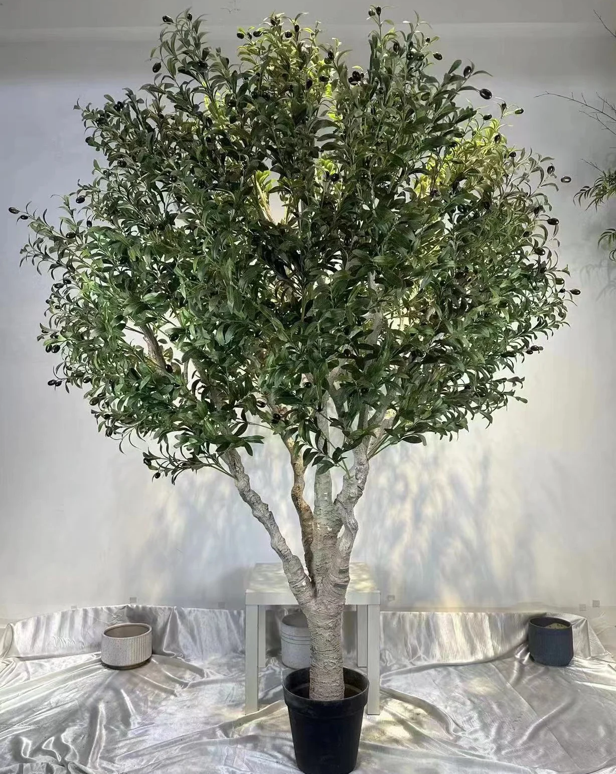 Artificial  faux olive tree Popular Design plastic trunk green olive tree 8ft 9ft