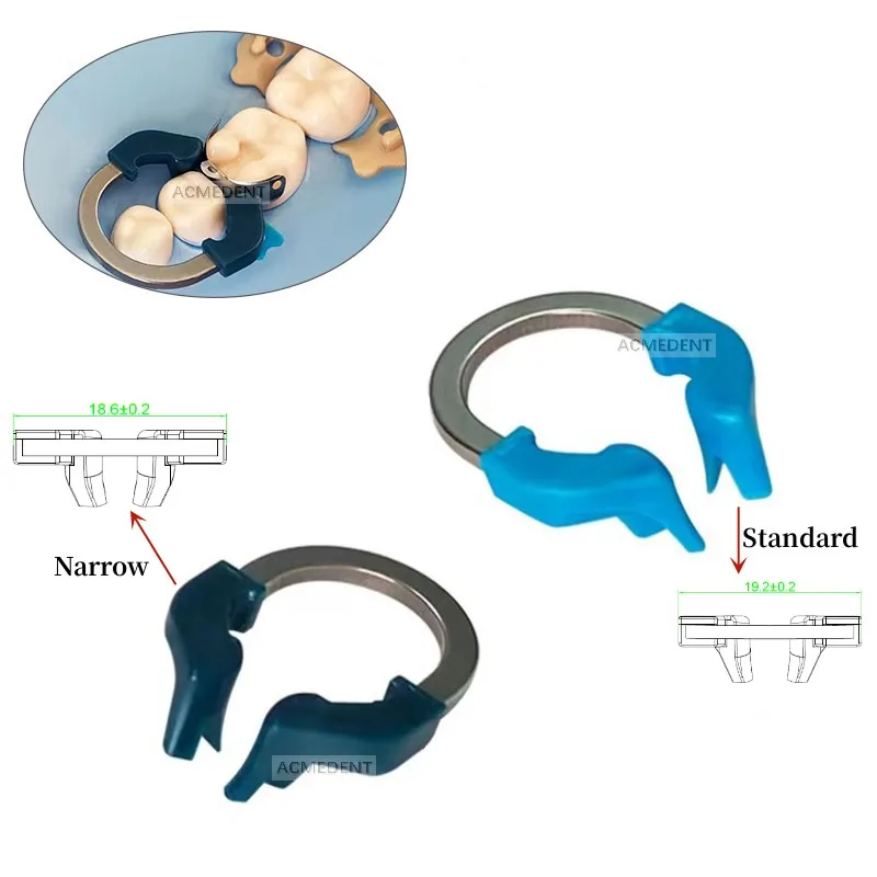 Dental Sectional Matrix Narrow Ring Titanium Clamp Fit Palodent Plus Style