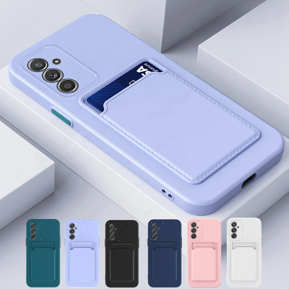 Card Slot Bag Holder Phone Cases For Samsung Galaxy A55 A54 A53 A52s A34 A15 5G A13 A34 Cover For Samsung A12 A14 A32 4G Case