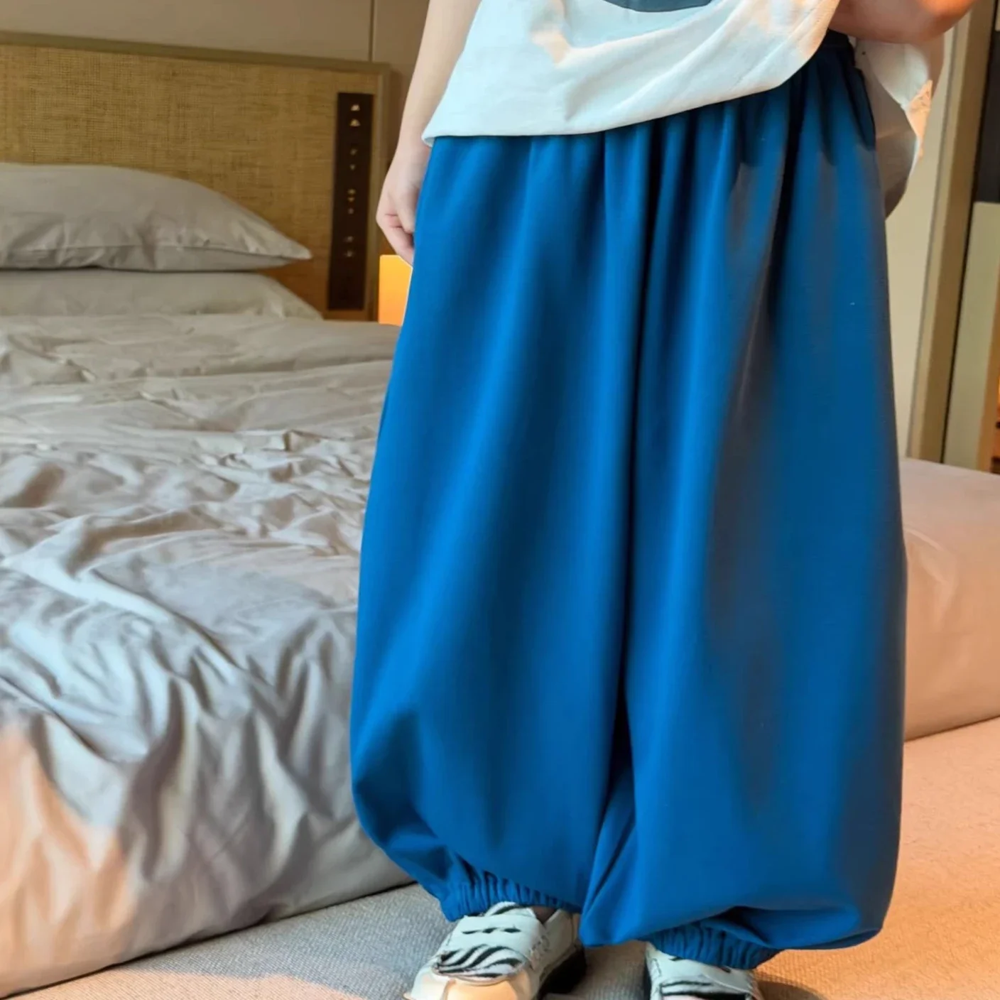 Clothing Korean Style Boys and Girls Loose Casual Close Knit Bloomers Simple Pants 2026 Spring and Summer New Childrens