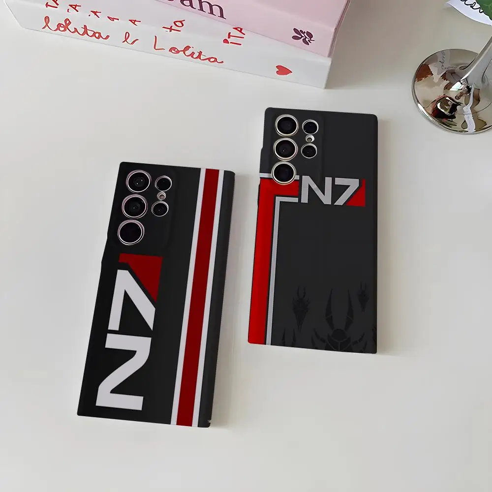 

Чехол для телефона N7 Mass Effect для Samsung S25 Ultra S24 Fe S23 S22 S21 Plus A56 A36 26 A16, глянцевый чехол