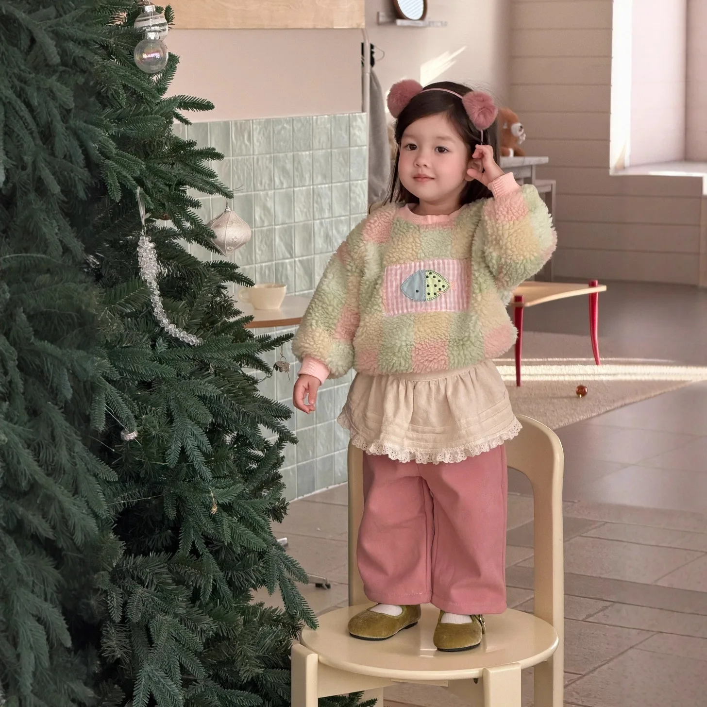 2025-inverno-novo-confortavel-casual-criancas-roupas-estilo-coreano-criancas-roupas-meninas-xadrez-camisola-terno-boutique-roupas