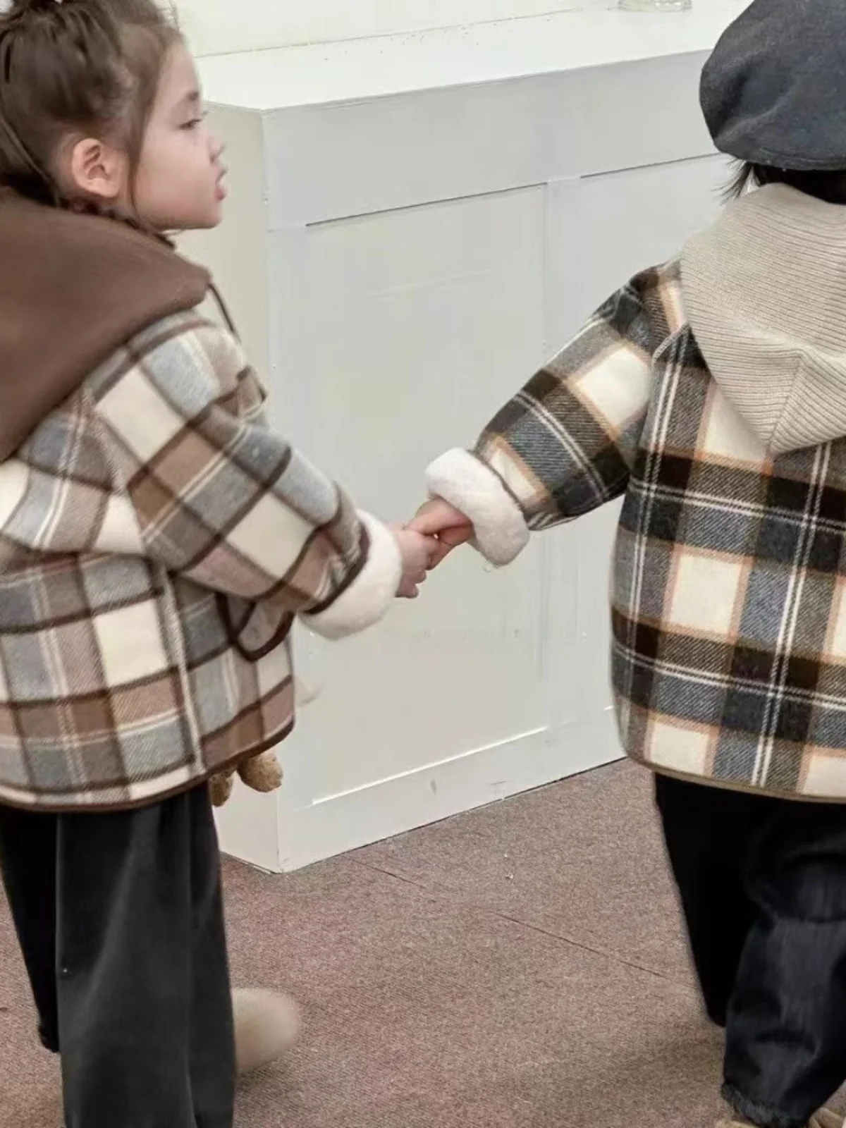 british-style-boys'-woolen-coat-winter-warm-plaid-hooded-jacket-toddler-baby-boy's-clothing-straight-cut-long-sleeve-zipper