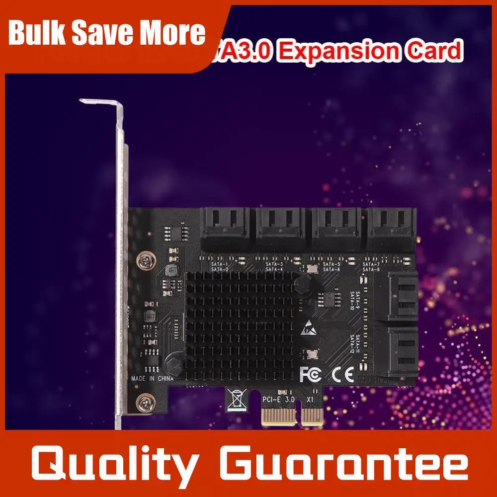 

10 Port PCIE Expansion Card PCIe 6Gbps Expansion Card Port PCIE Expansion Card SATA 3.0 Controller Adapter for Desktop