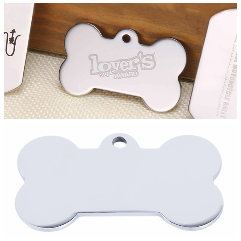 Personalized Cat Dog Pet ID Tag Keychain Engraved Pet ID Name For Cat Puppy Dog Collar Tag Pendant Keyring Bone Pet Accessories