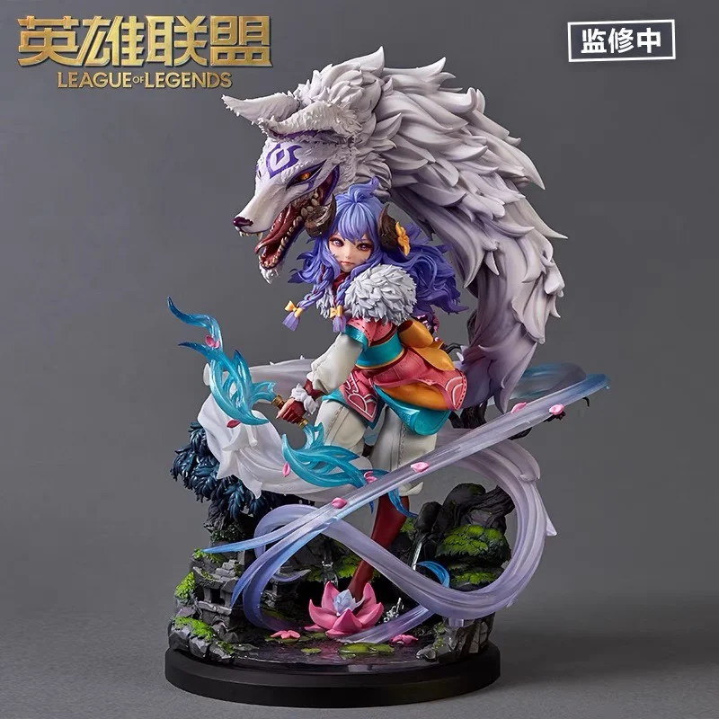 36Cm Lol League of Legends Kindred Eternal Hunters Action Figure Collectible Statue Ornament Model Garage Kit Doll Toys Gift