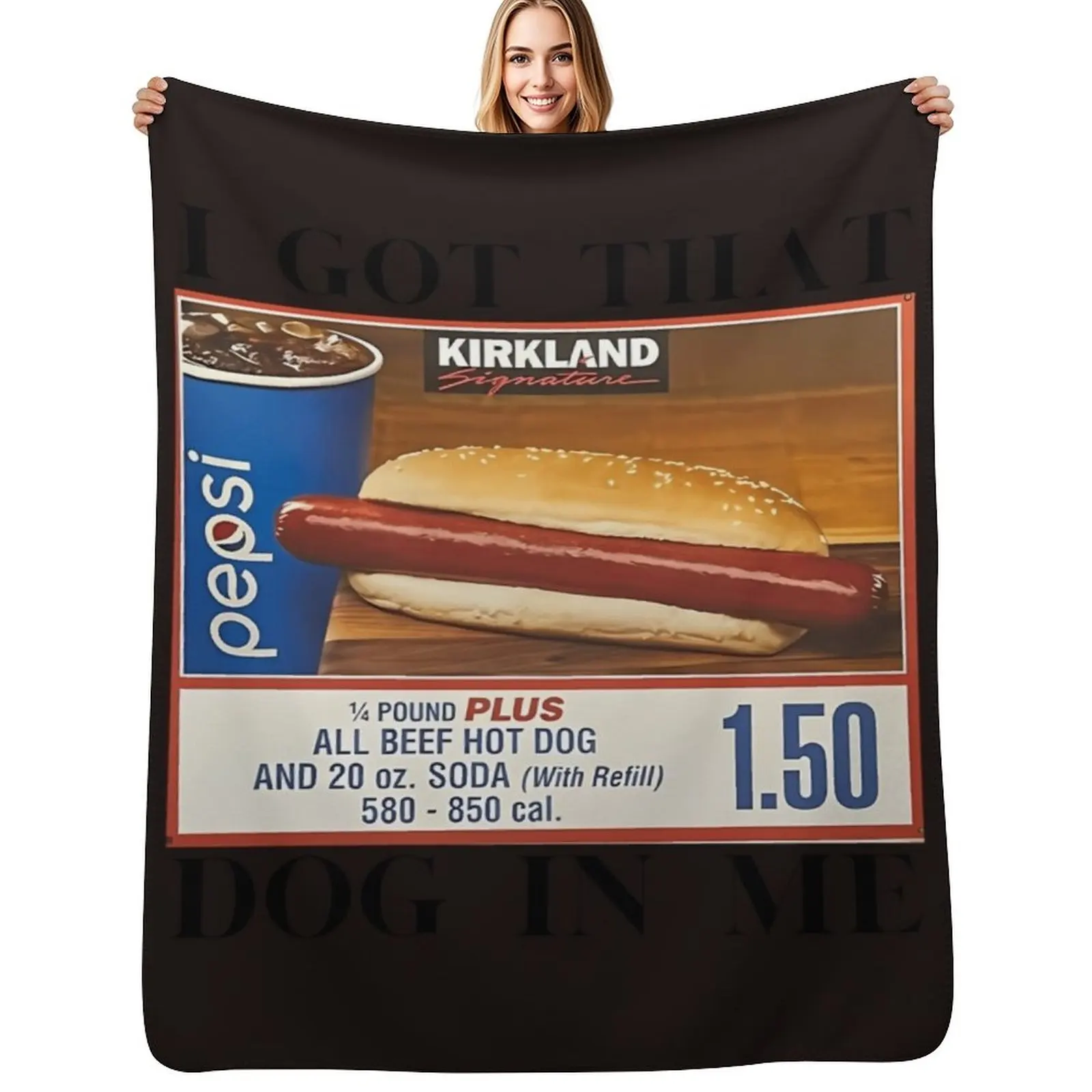 I Got That Dog In Me Hot Dog Throw Blanket Giant Sofa Cute Plaid Blankets For Bed Retros Comforter Shaggy Blankets