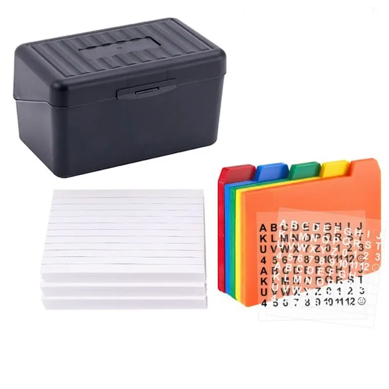 

Index Card Holder With Dividers And Ruled Index Cards, 30 Index Card Dividers 300 Ruled Index Cards 3 X 5Inch Easy Install-AT36