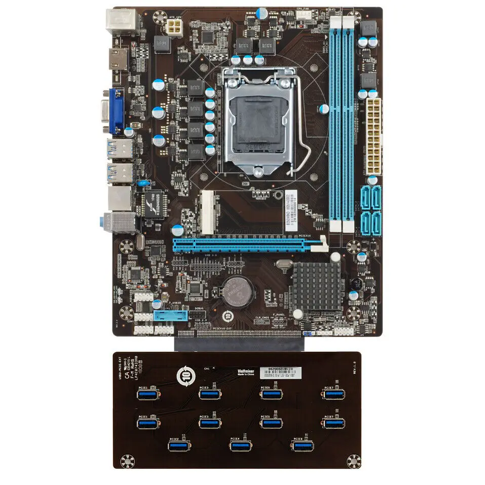 New Gladiators Mini11 USB Motherboard Support 12 Gpu and B250 Esonic Motherboard