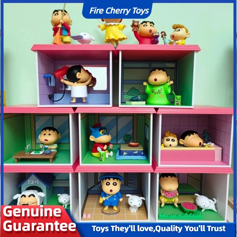 

New Original Crayon Shin Chan Blind Box Model Chunribu Home Series Blind Box Trendy Play Handmade Kawaii Doll Toy Gift Ornament