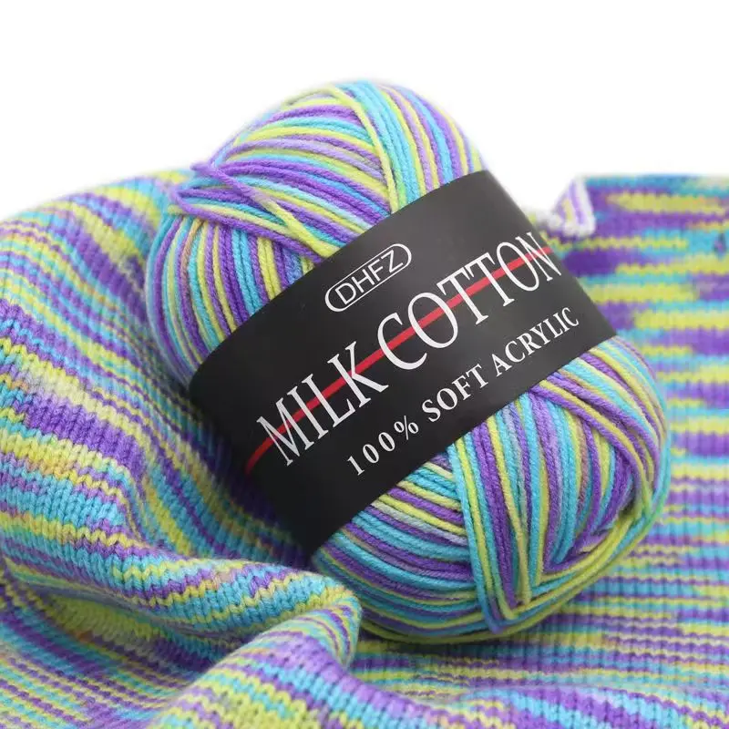 1Pc 50g 120M Milk Cotton Yarn Crochet Yarn For Knitting Wool Yarn Hand Knitted Yarn to Knit Blanket crocheted thread