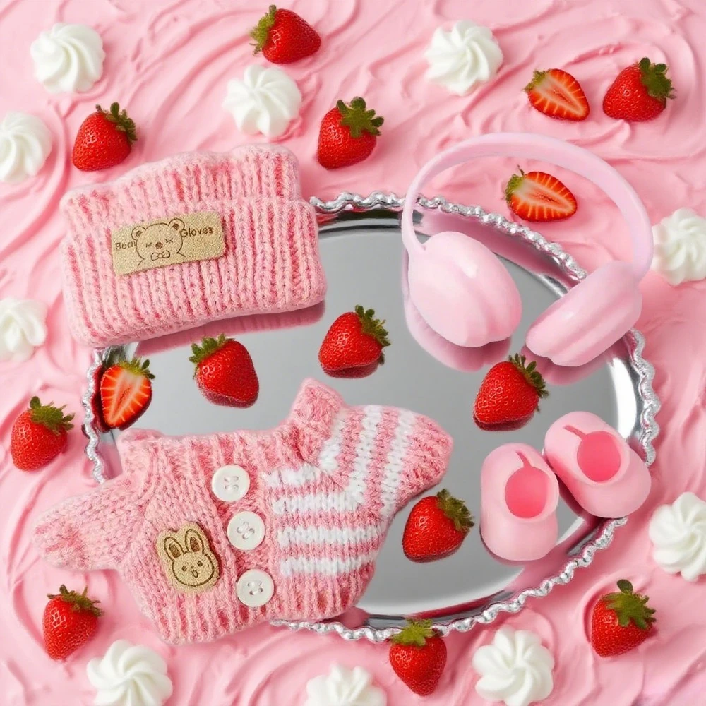 

Одежда для 17 см, дизайнерские аксессуары для Labubu, подходит для V1 V2 V3, подвески Labubu, милый модный подарок на день рождения