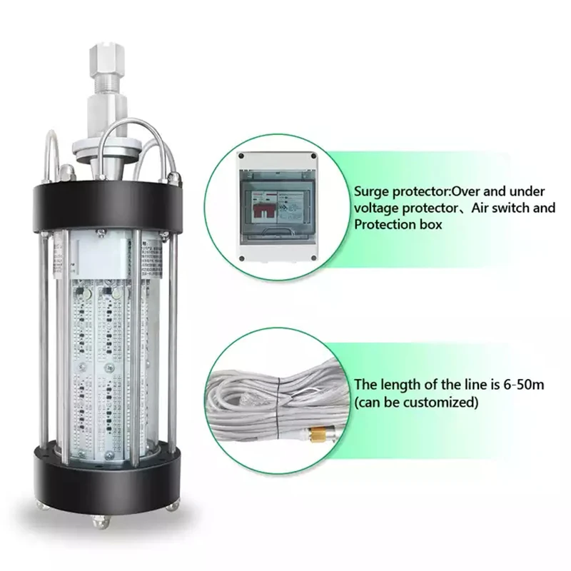 220v instrumentos de pesca do mar profundo 1000w 2000 3000 luz subaquática da isca de pesca do diodo emissor de luz da pesca