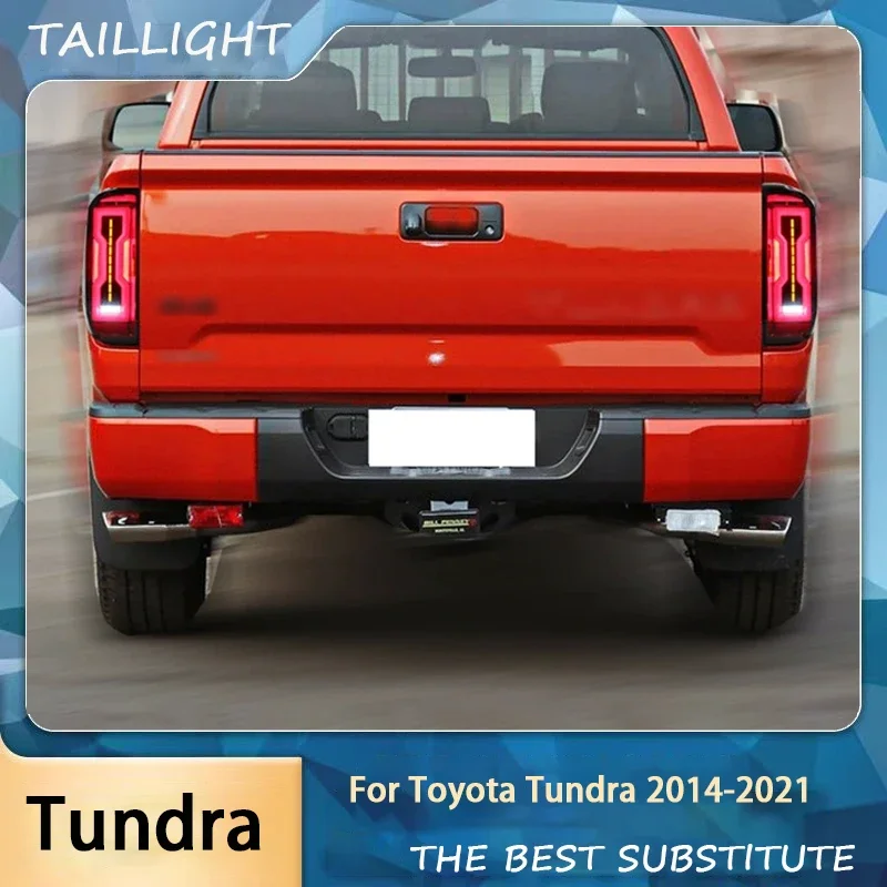 LED Tail Lamp Smoke Black Car Tail Lights Body Kit Back Lamp Taillight Stop Lamp For Tundra 2015 2016 2017 2018 2019 2020 2021