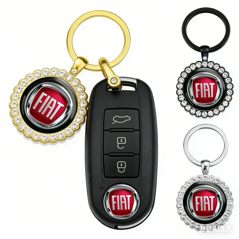 Chaveiro de Carro em Forma de Diamante para FIAT Aegea Grand Punto Doblo Ducato Panda Siena Bravo Stilo Palio Cronos