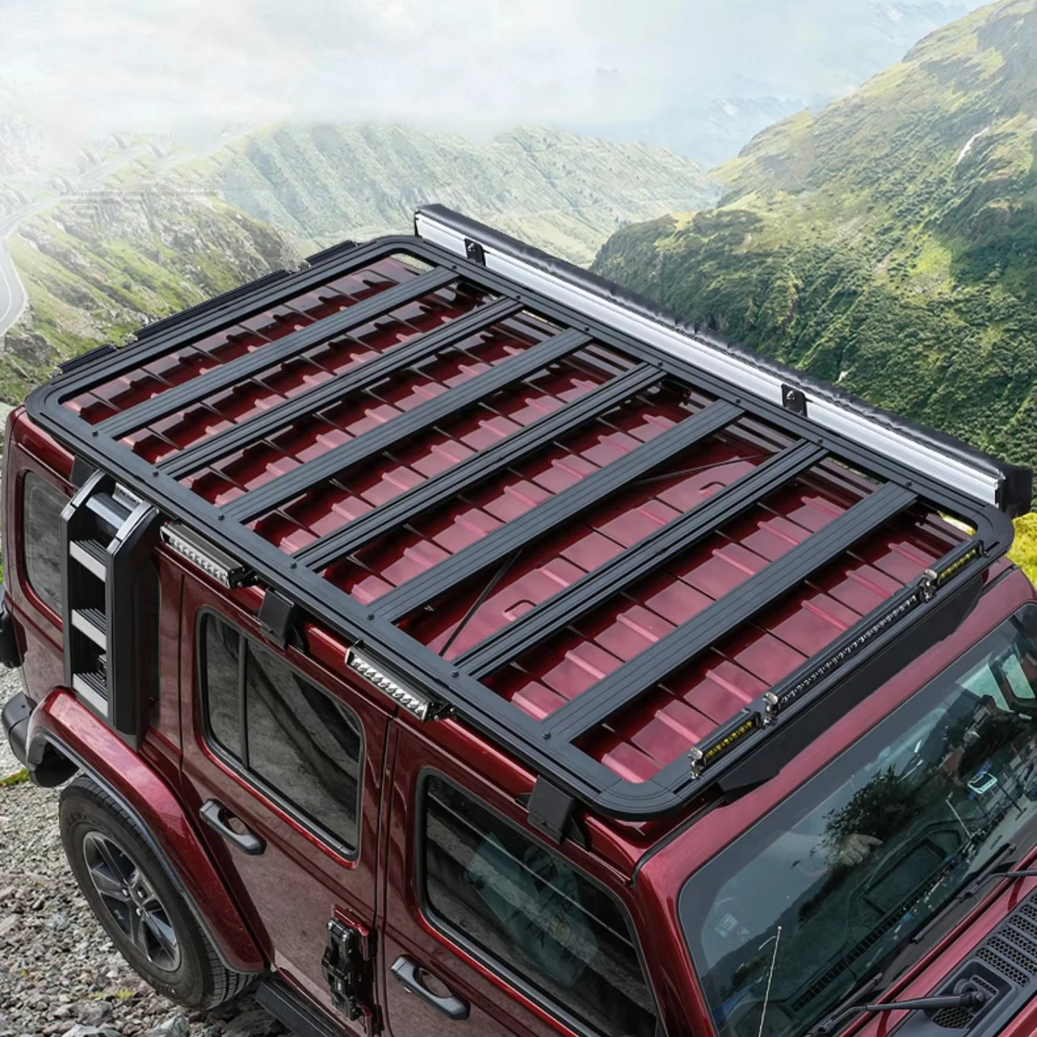 

4X4 Off Road Aluminum Alloy Roof Rack Platform Cargo Carrier Car Roof Racks Jeep Wrangler Rubicon Roof Rackcustom