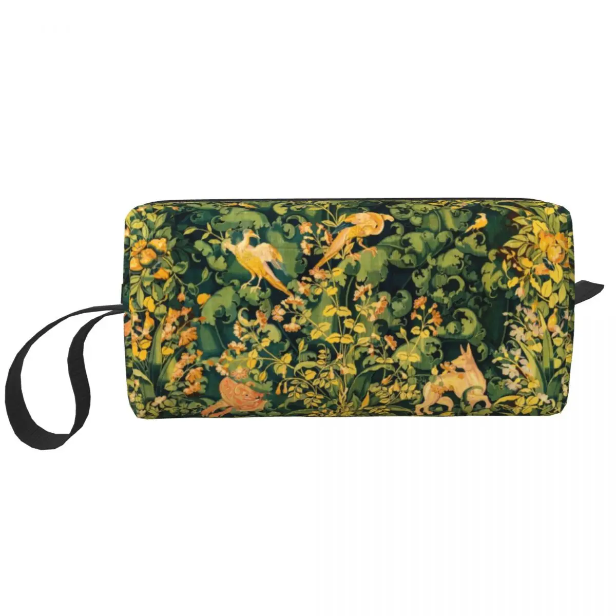 Custom William Morris Forest Animals Fox And Birds Travel Cosmetic Bag Vintage Floral Makeup Toiletry Beauty Storage Dopp Kit