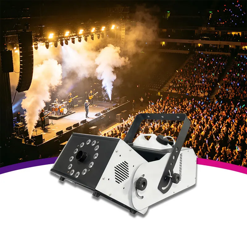 

2000W RGB LED Fog Machine for Wedding Part with DMX512 Remote Control Iron AC 110-240V 5L Oil Pot 10m Spraying Distance