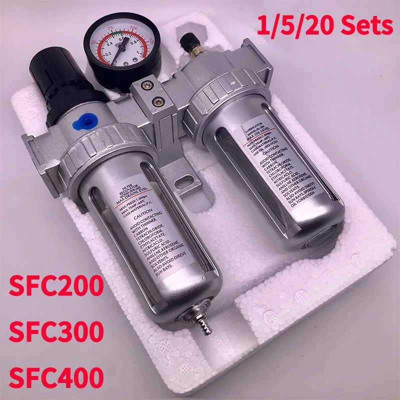 

Воздушный фильтр SFC200 1/4 "SFC400 1/2" SFC300 3/8, регулятор водяного сепаратора, ловушка, регулятор клапана для компрессора, пневматические детали