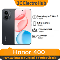 Honor 400 - Snapdragon 7 Gen 3, AMOLED 120Hz, 6000 mah,200MP + 50 MP AI Super Camera, 6.55 inches Smartphone