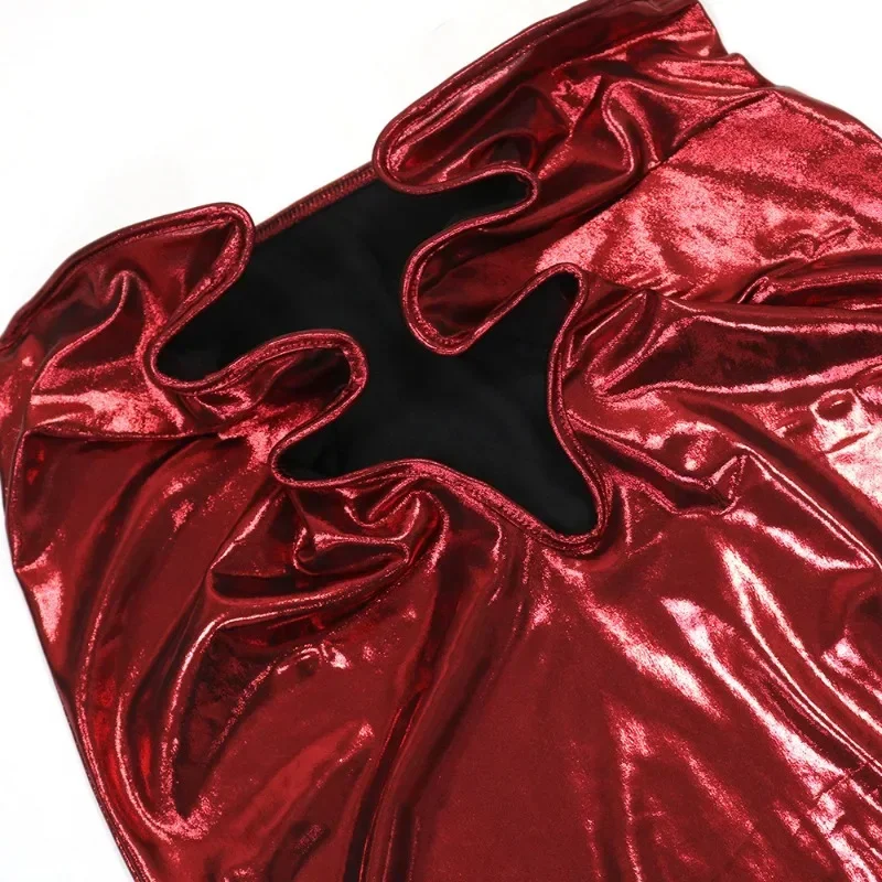 GUWU – ensemble deux pièces Sexy ajouré pour femmes, haut court sans manches et jupes longues taille haute, tenue de soirée, 2 pièces