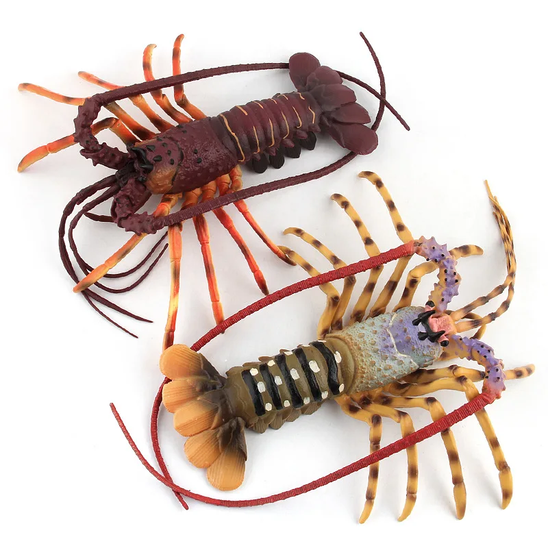 Realistic Marine Simulation Lobsters Model Solid Sea Life Australian Lobster Boston Lobster Action Figures Toy For Kid Xmas Gift