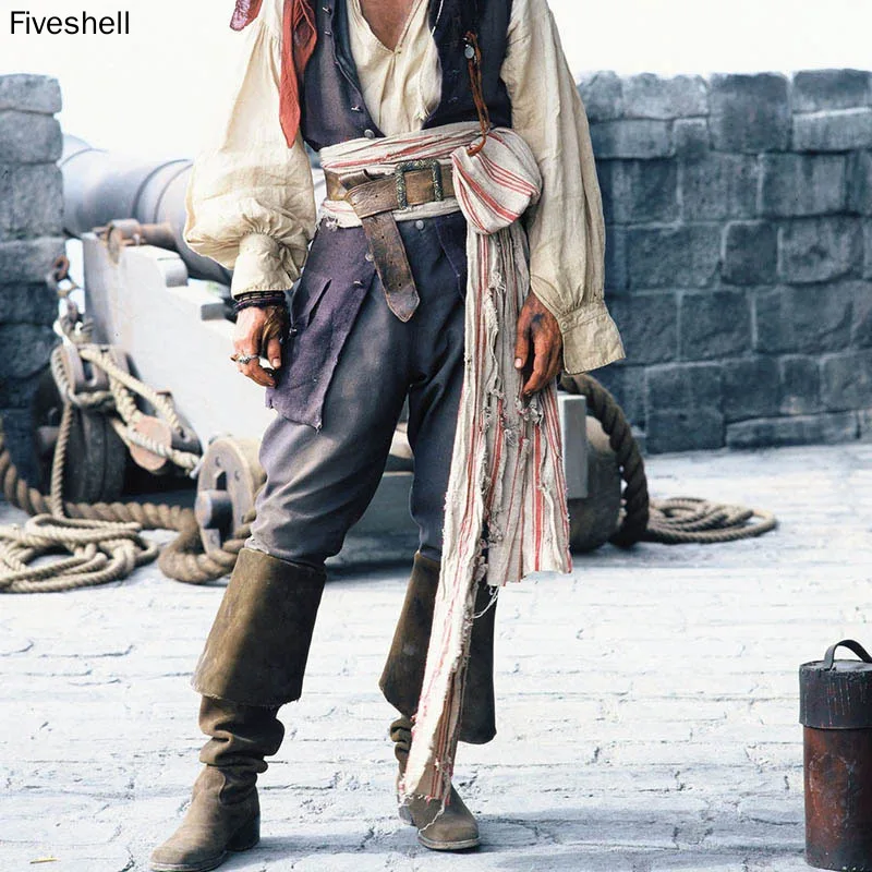 Średniowieczne skórzane buty Jack Sparrow Renaissance pół Haddock buty obuwie Larp Pirate Warrior Vintage Jackboot dla dorosłych mężczyzn